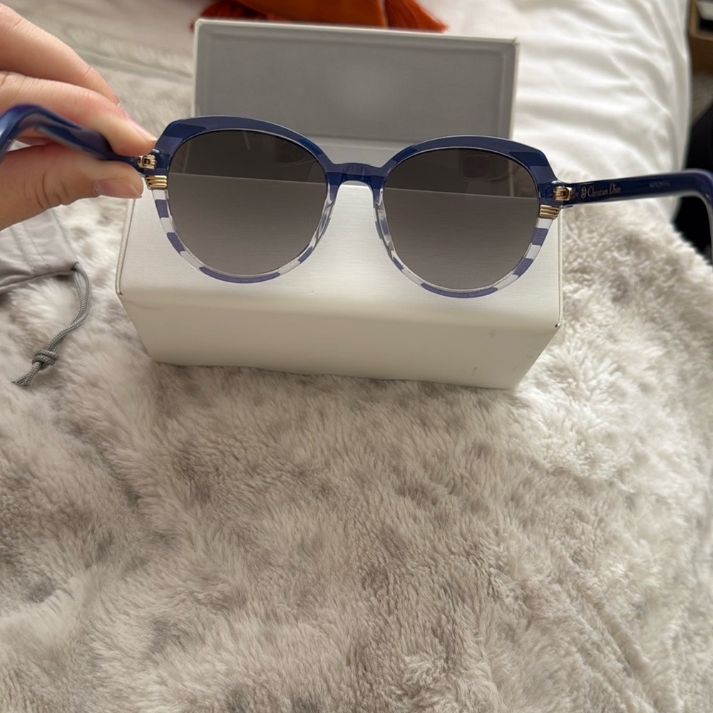 Authentic Dior Blue Gradient Sunglasses With Box,… - image 5